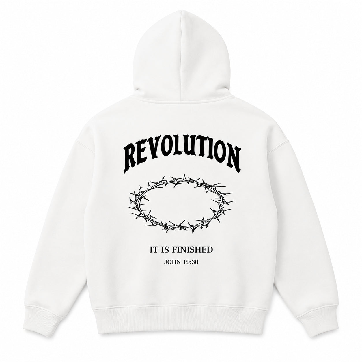 White Finished Hoodie