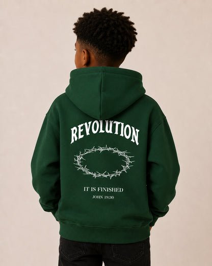 Kids Green Finished Hoodie