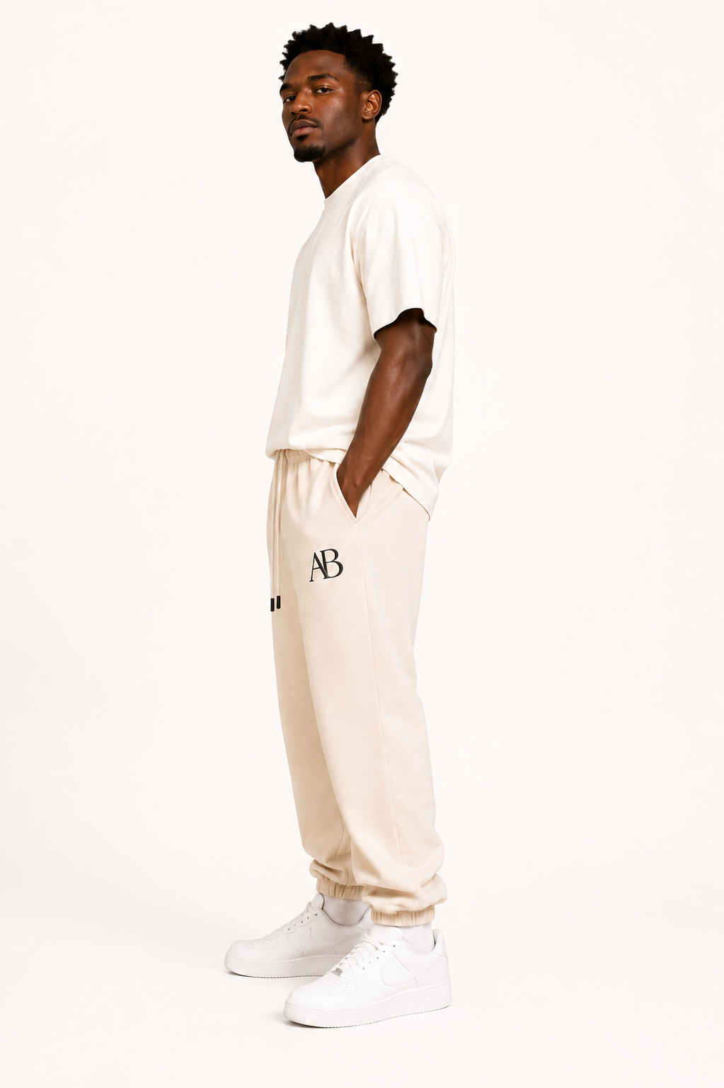 Cream Signature Sweatpants