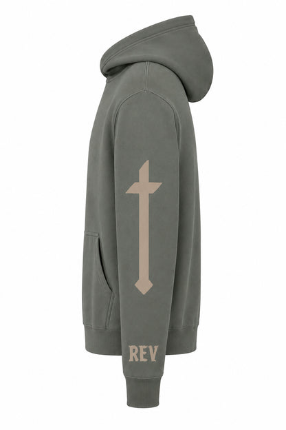 Gray Marked Hoodie