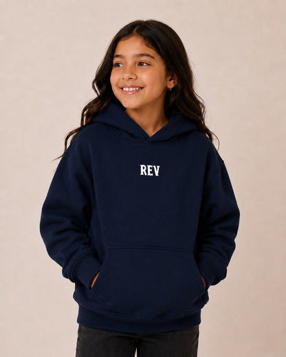 Kids Navy Blue Finished Hoodie