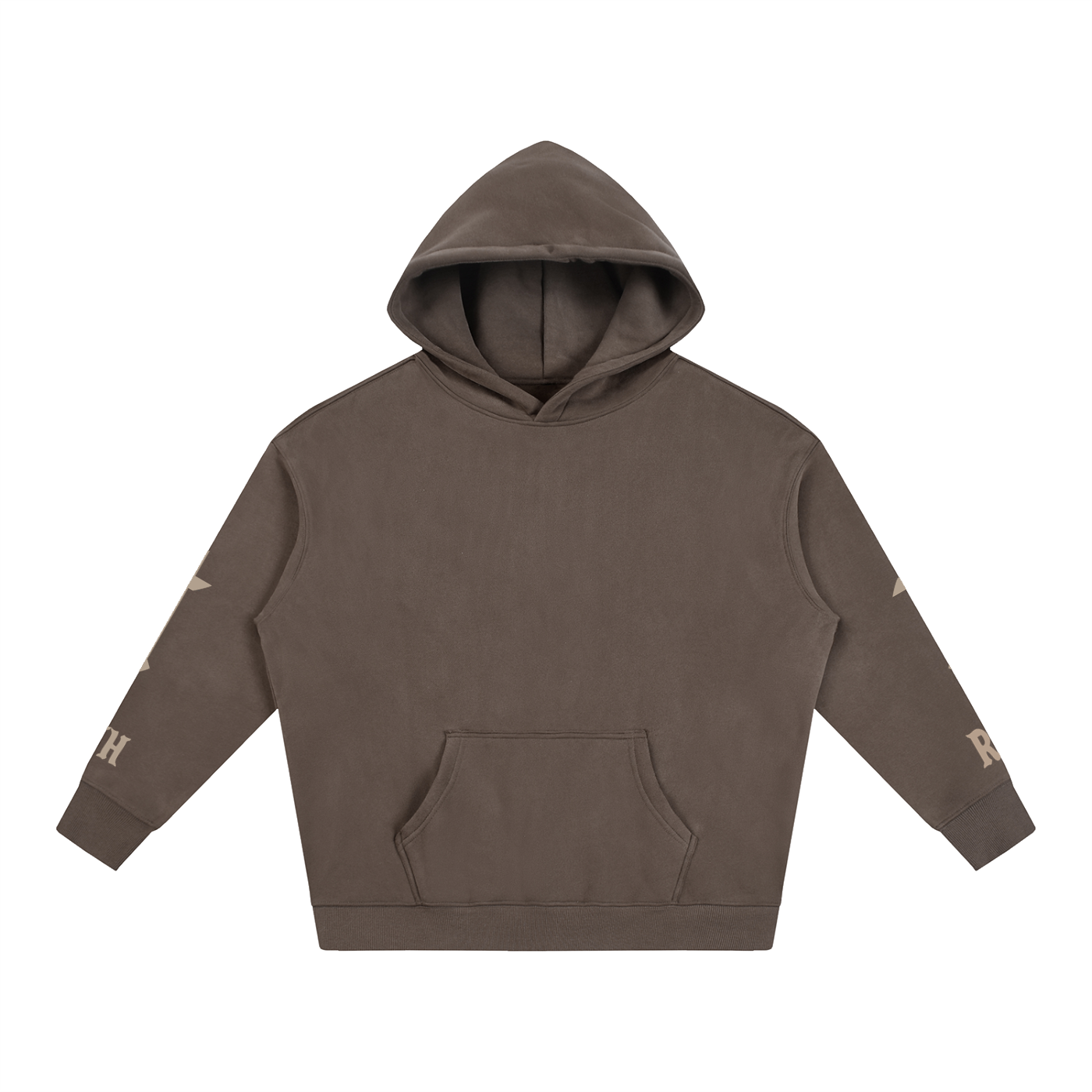 Dark Brown Marked Hoodie