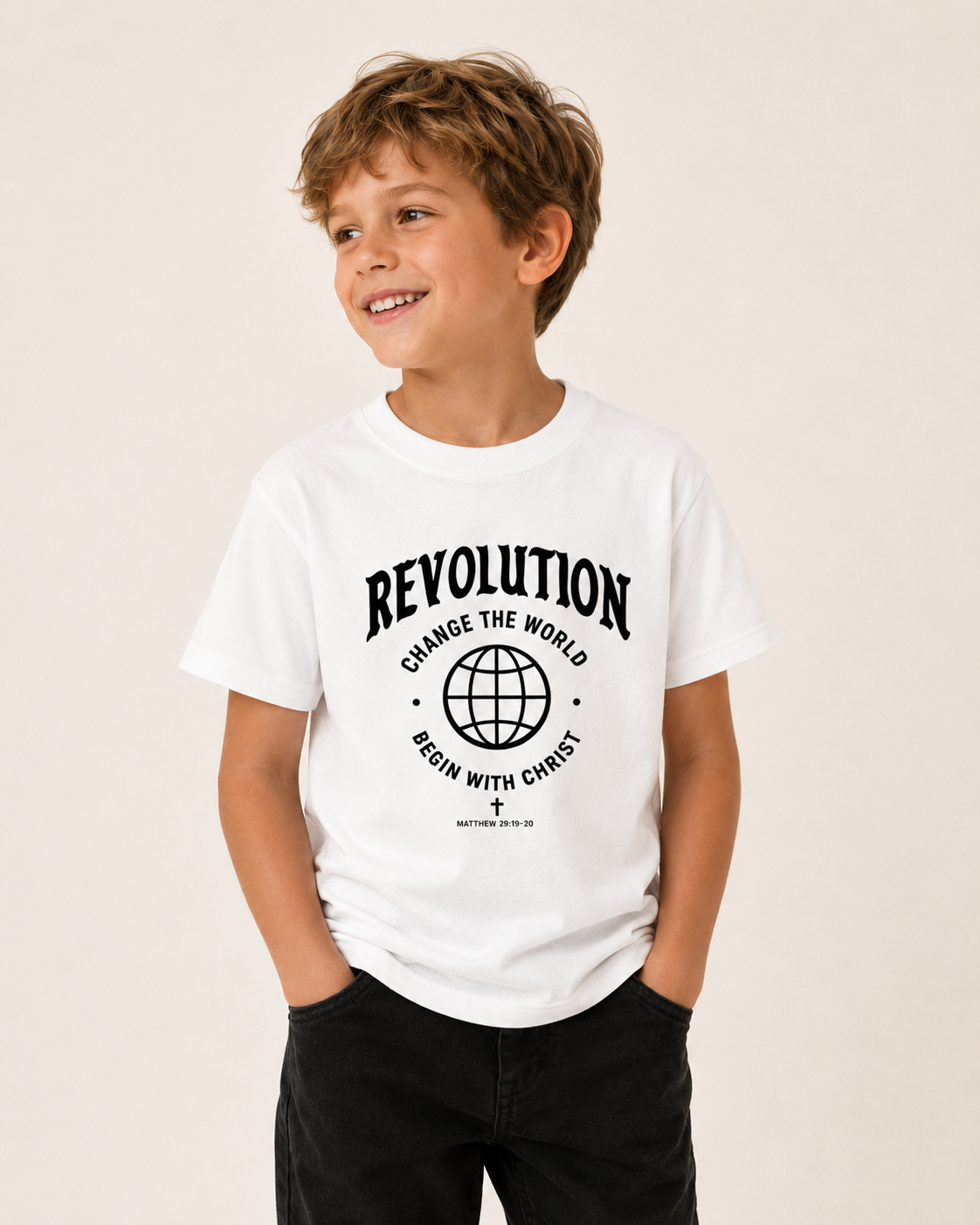 Kids White Commission Tee