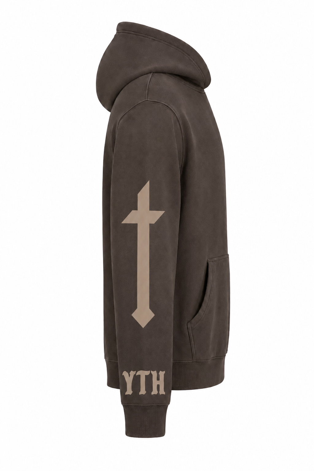 Dark Brown Marked Hoodie