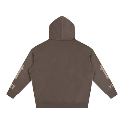 Dark Brown Marked Hoodie
