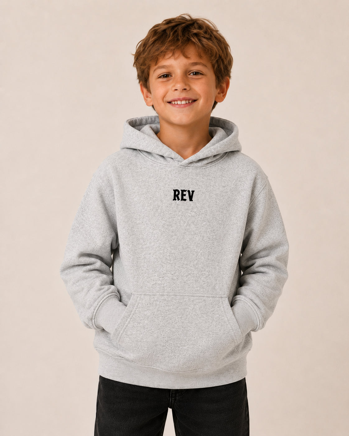 Kids Grey Finished Hoodie