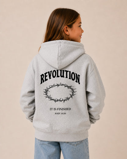 Kids Grey Finished Hoodie