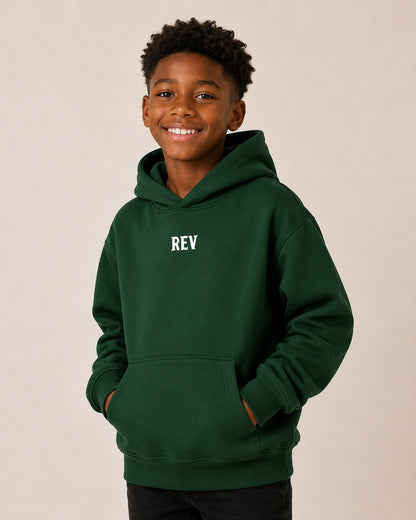 Kids Green Finished Hoodie