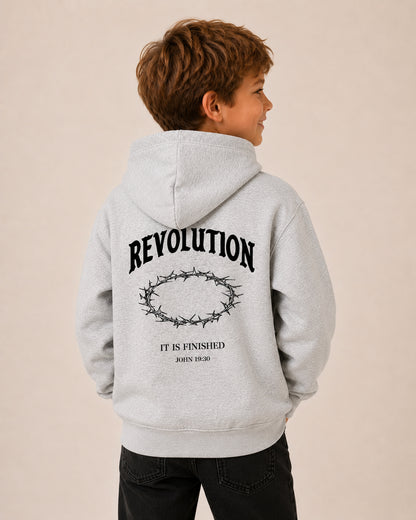 Kids Grey Finished Hoodie