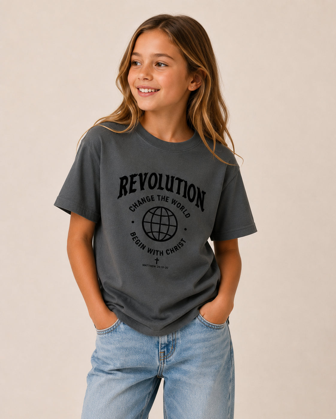 Kids Grey Commission Tee