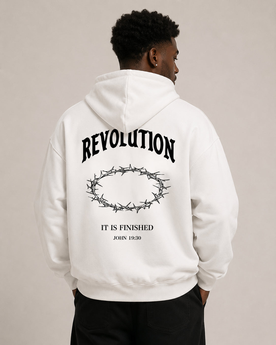 White Finished Hoodie