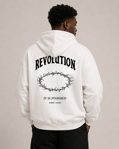 White Finished Hoodie