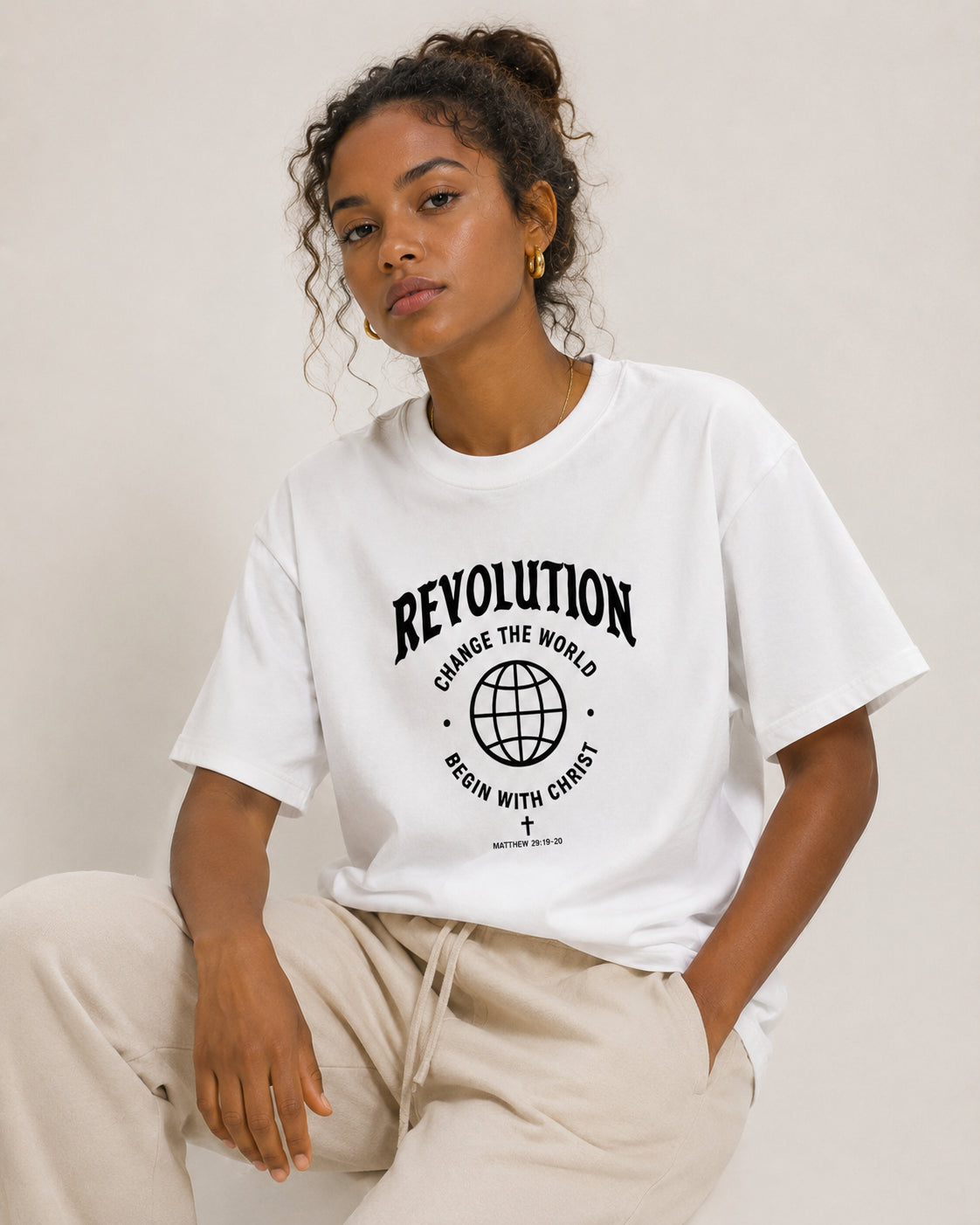 White Commission Tee