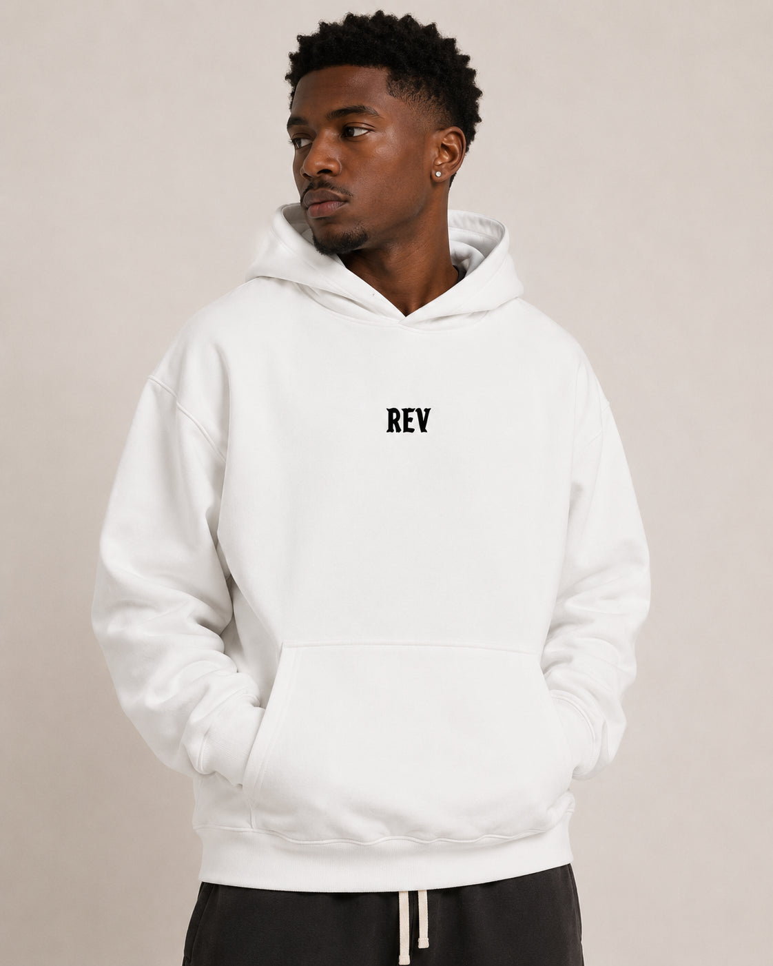 White Finished Hoodie